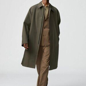 Uniqlo BLOCKTECH Single Breasted Coat OLIVE size XS
